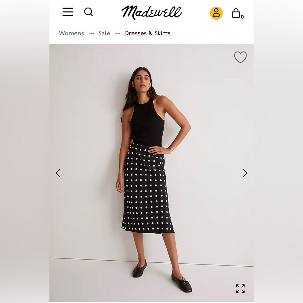 Madewell Black and White Pencil Midi Skirt for Cocktail